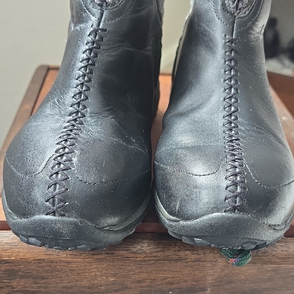 Sorel Black/Grey Joliette Insulated Slip On Shoe Womens Size 8 All Season - Picture 11 of 12